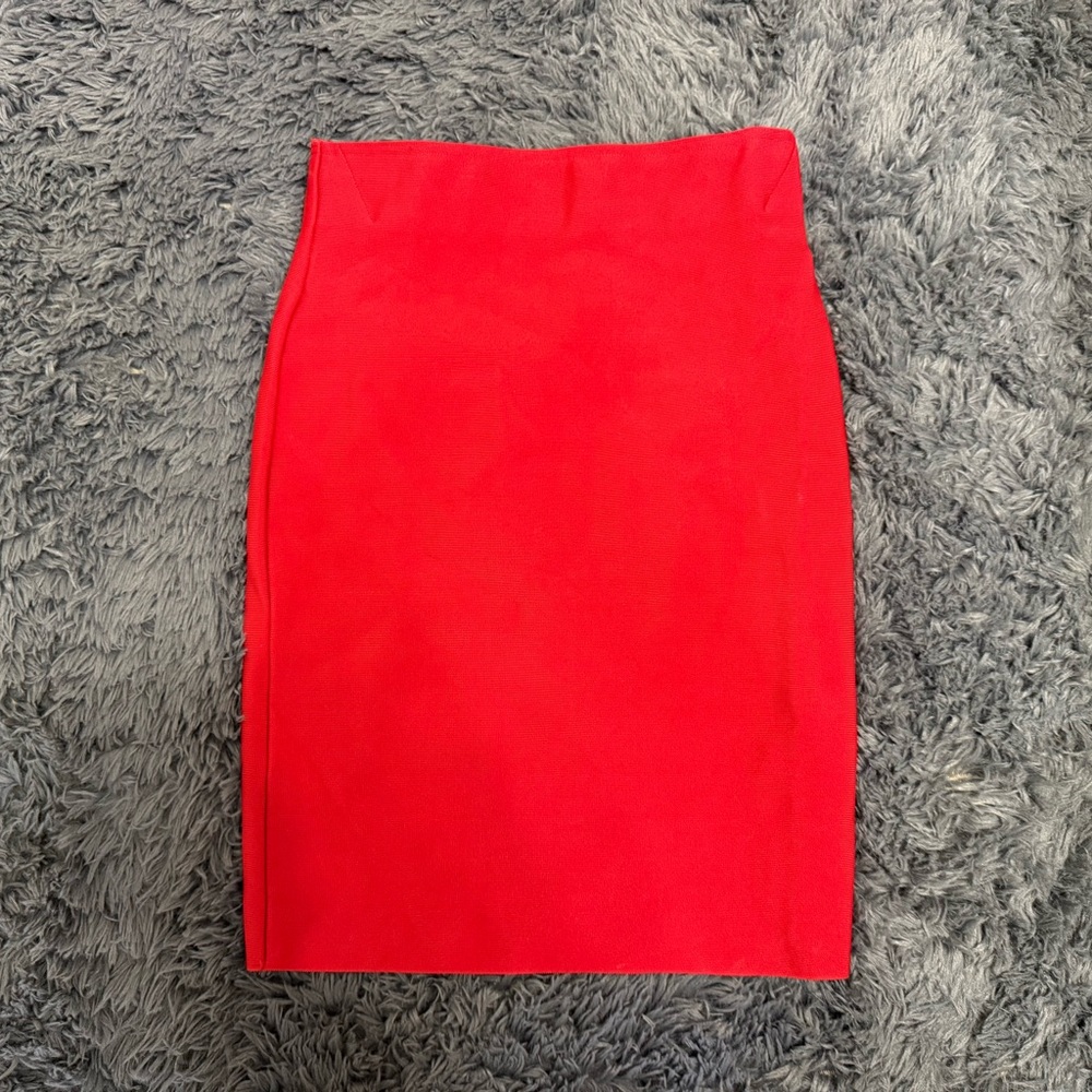 Elegant Red Pencil Skirt